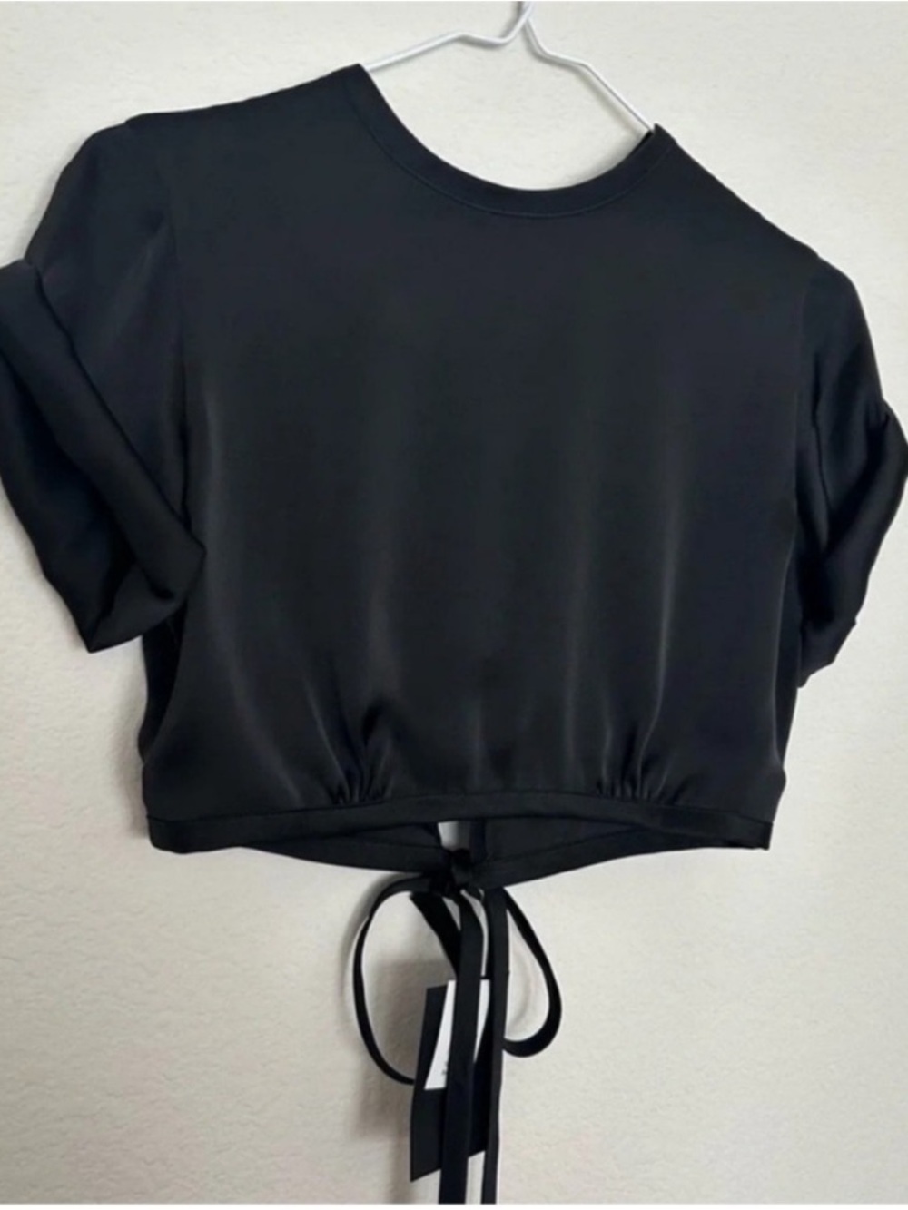 NWT Orseund Iris Le Club Satin Top Black - Picture 6 of 10